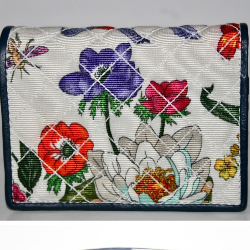 Gucci Trapuntata Floral-print Faille Cardholder new in box with dust bag - Picture 9 of 9